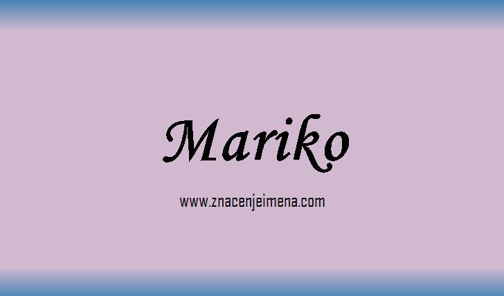 Mariko Zna enje Imena