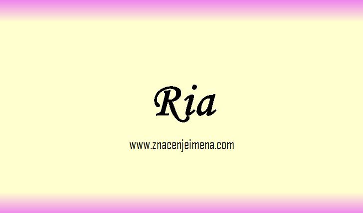Ria Zna enje Imena