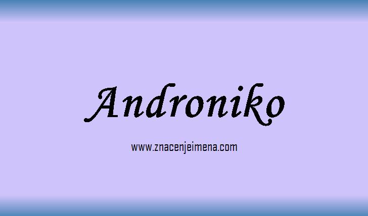 Androniko Zna enje Imena